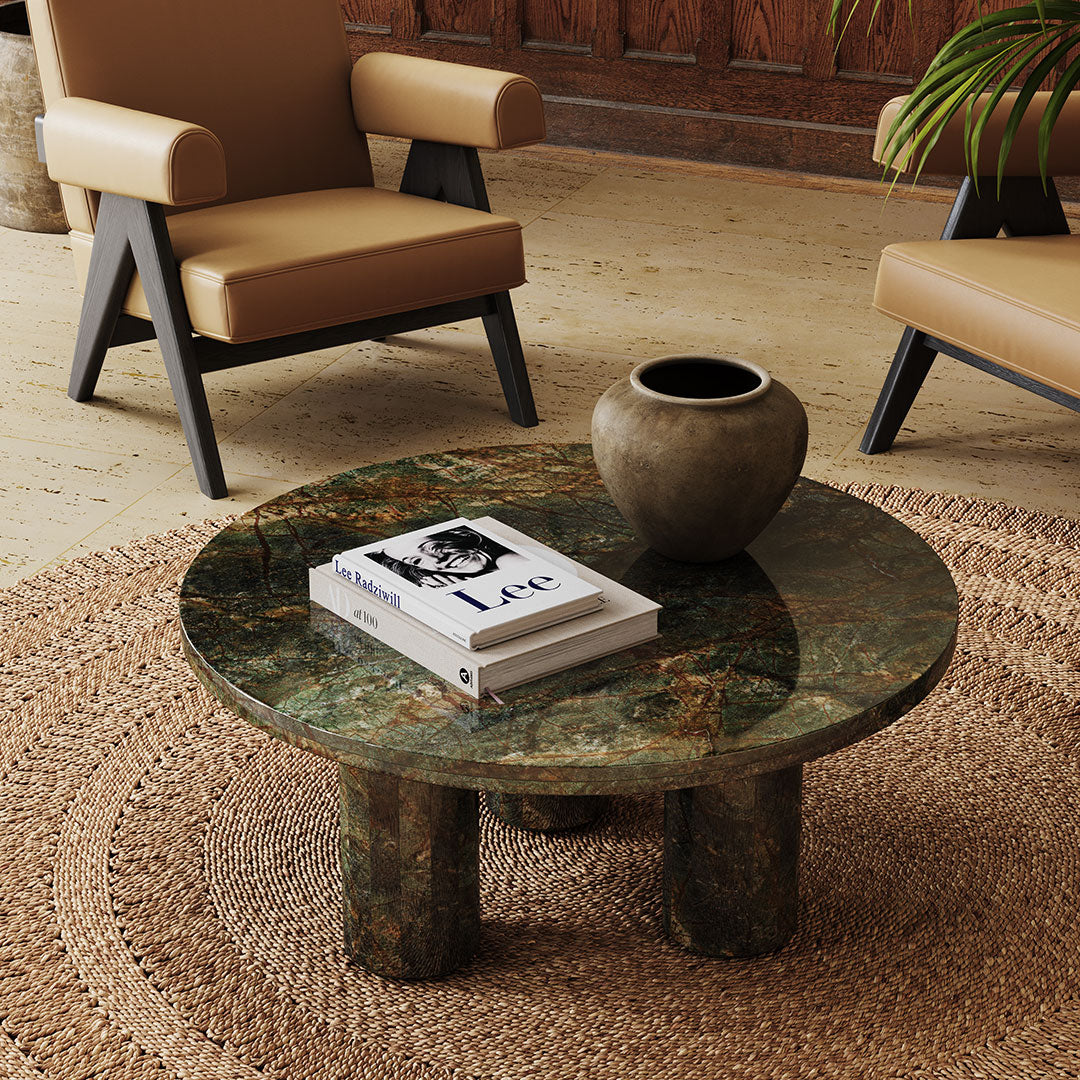 Casoli Marble Coffee Table, Forest Green - Image 2