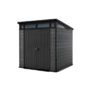 Keter 7’x 7′ Cortina Heavy Duty Plastic Pent Shed – Dark Grey-oakleysgardenmachine- Free shipping
