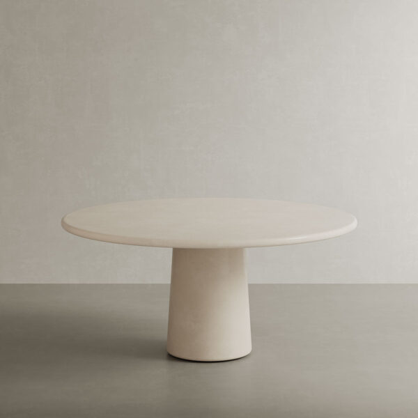 Santo Microskin Dining Table, Bone