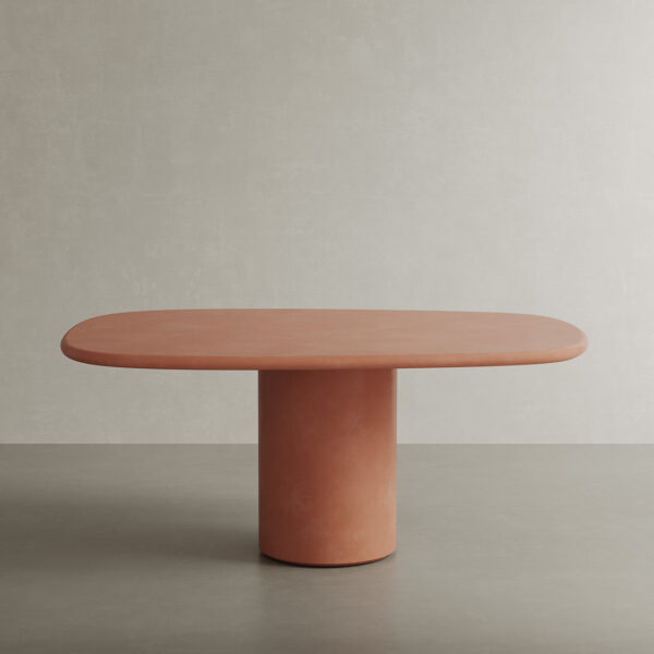 Solla Microskin Dining Table, Clay